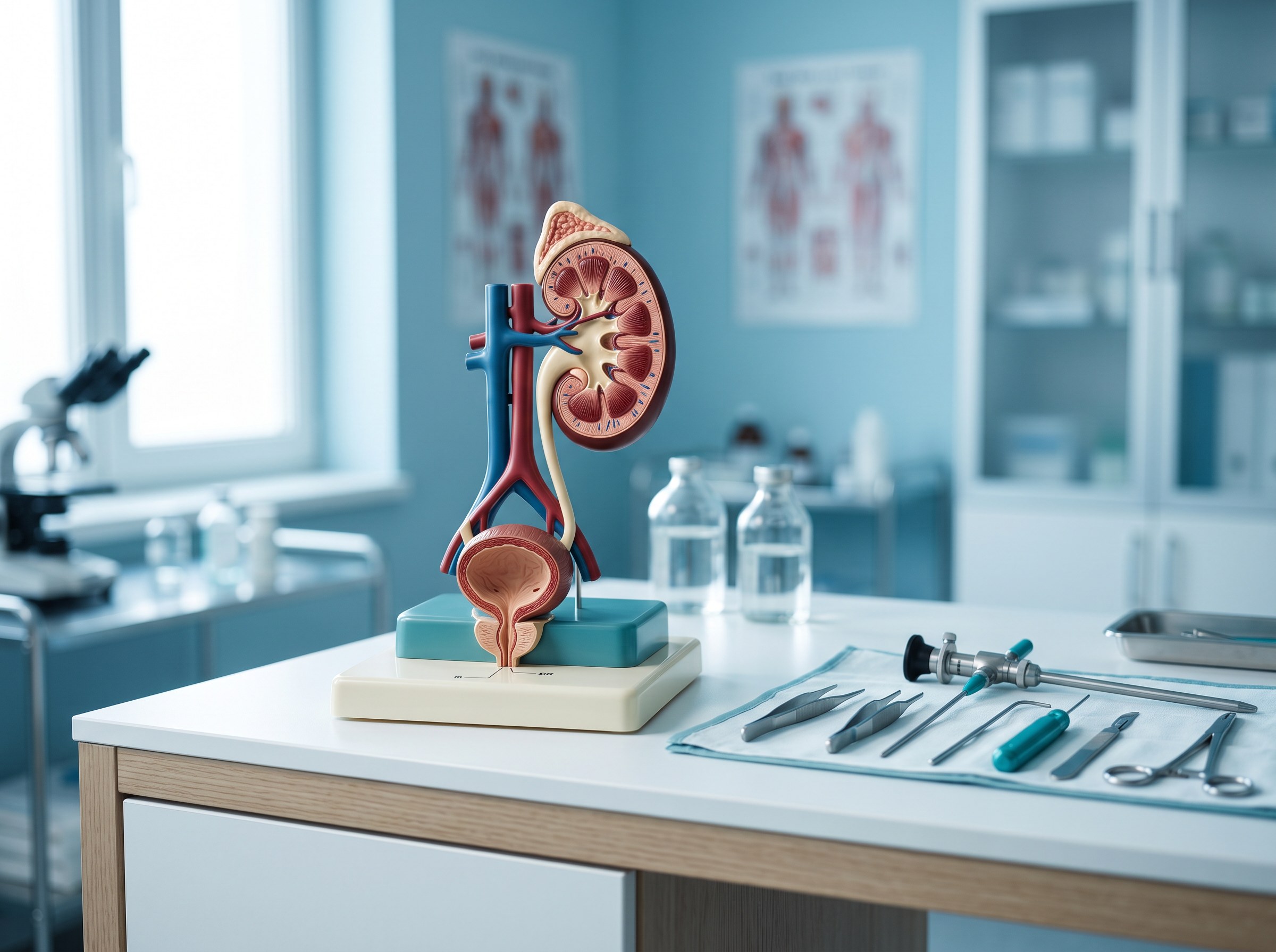 Ambiente clinico dedicato alla visita urologica
